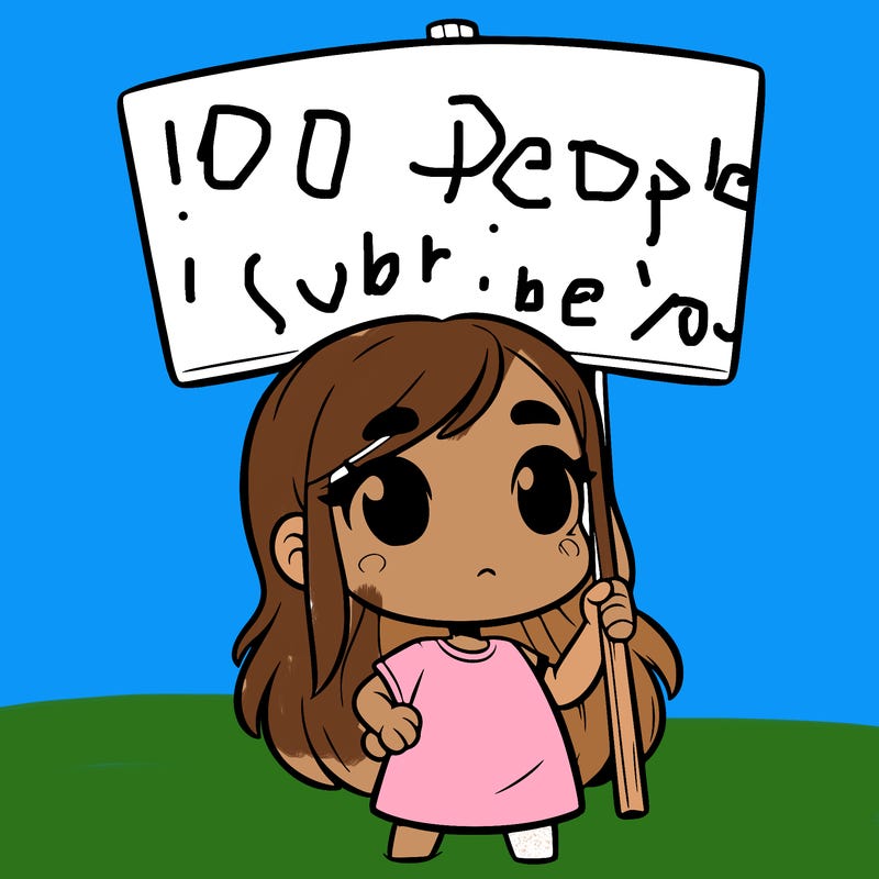 girl with blank sign