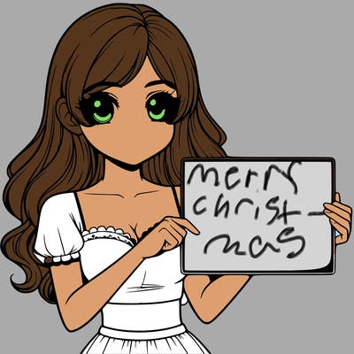 realistic pretty girl holding blank sign