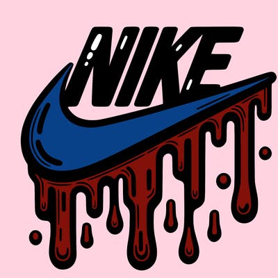 dripping nike logo