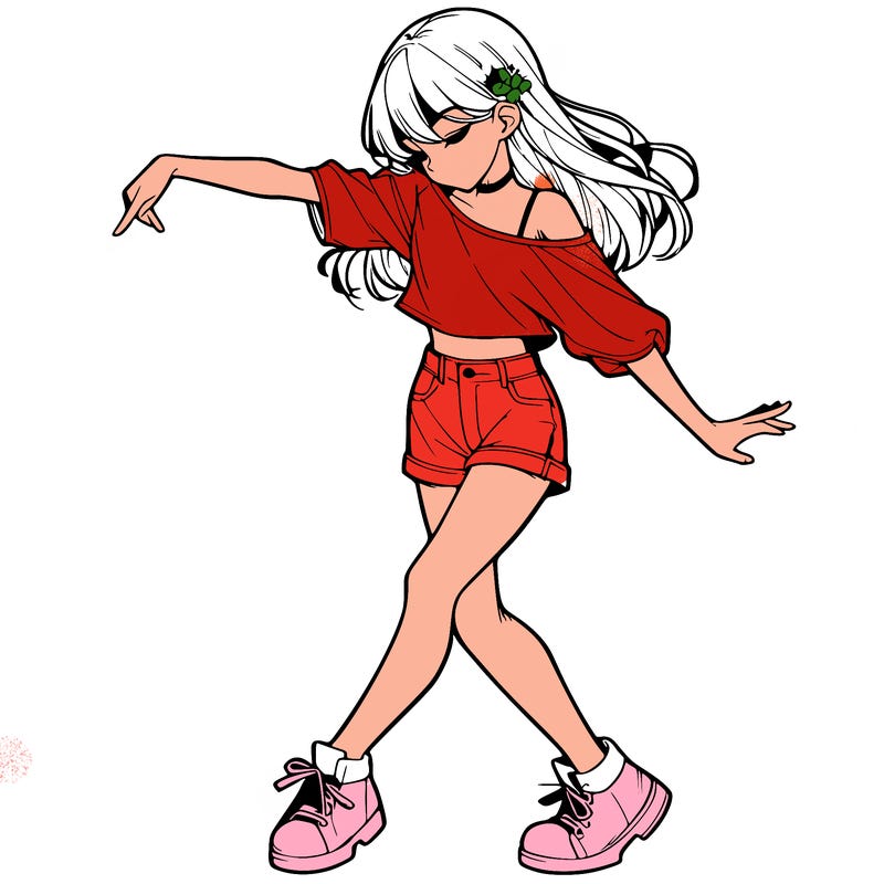 realistic girl danceing