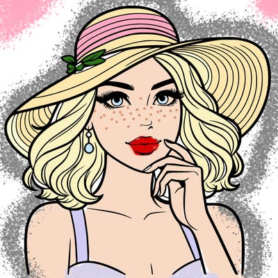 beautiful woman in hat