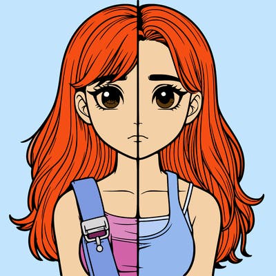 realistic girl split