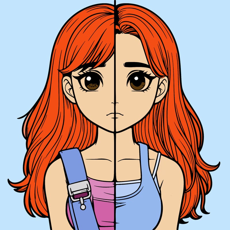 realistic girl split