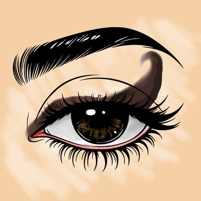 eye closed realistic