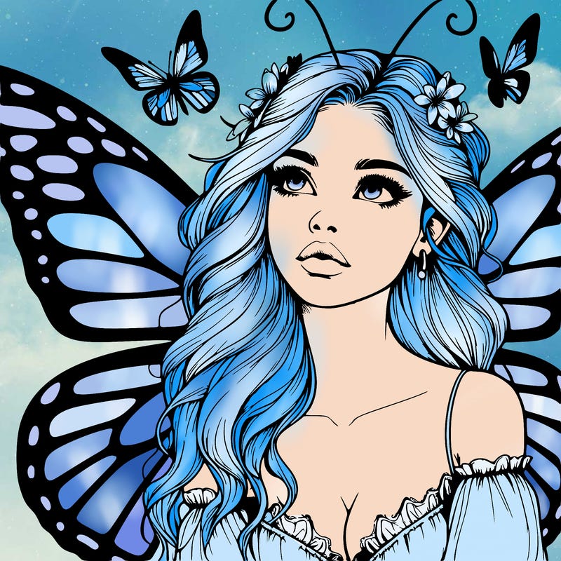 butterfly fairy realistic girl