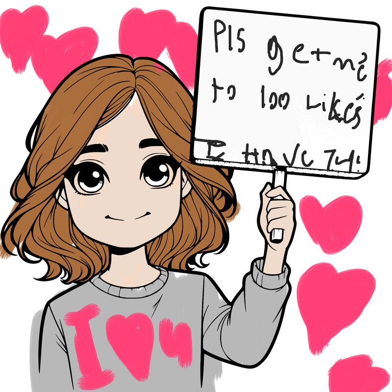 realistic girl holding up a sign