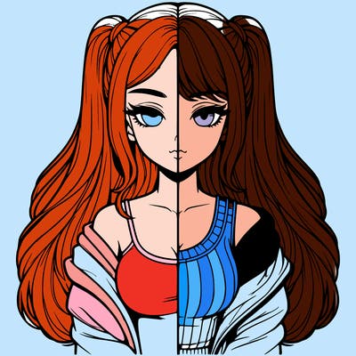 realistic girl split