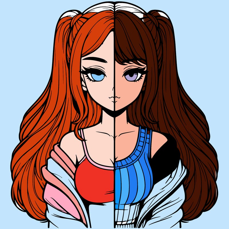 realistic girl split