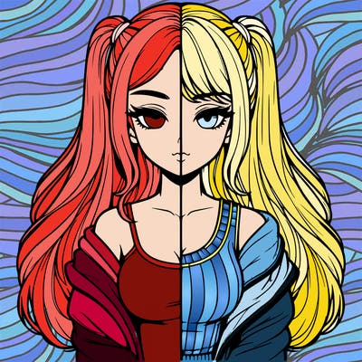 realistic girl split