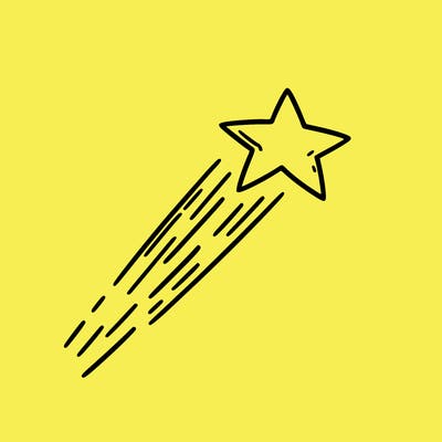 a shooting star in the sky