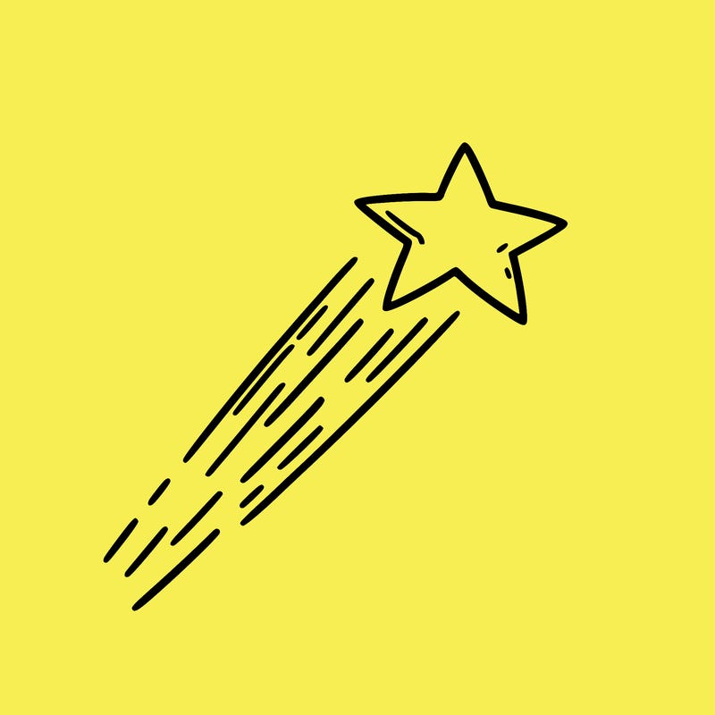 a shooting star in the sky