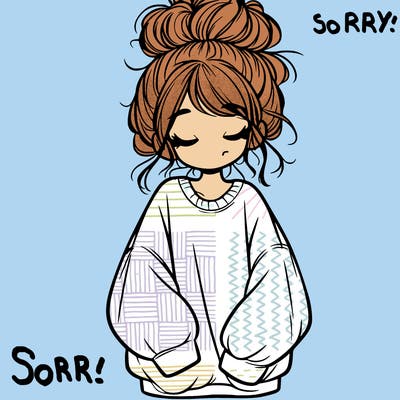 girl with baggy sweatshirt and messy bun