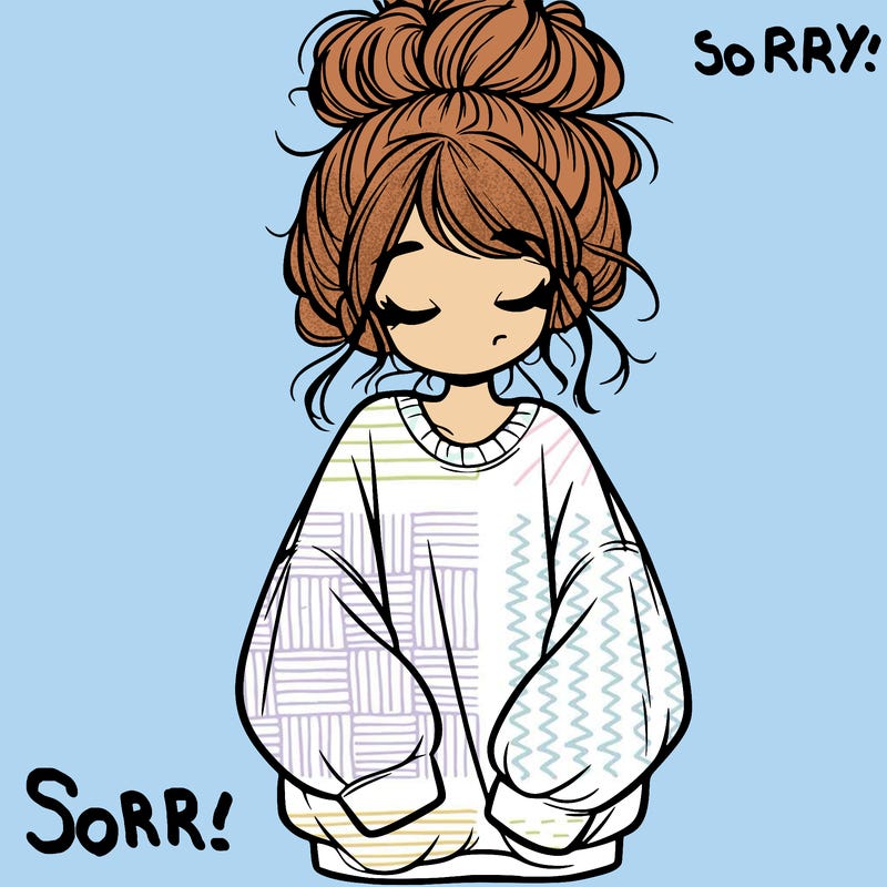 girl with baggy sweatshirt and messy bun