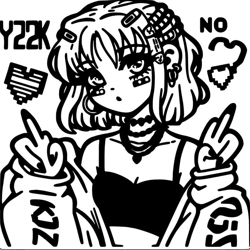 y2k grunge aesthetic girl