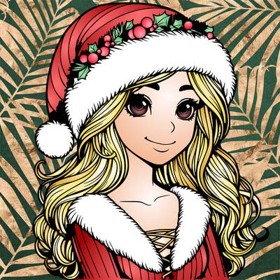 realistic christmas  girl