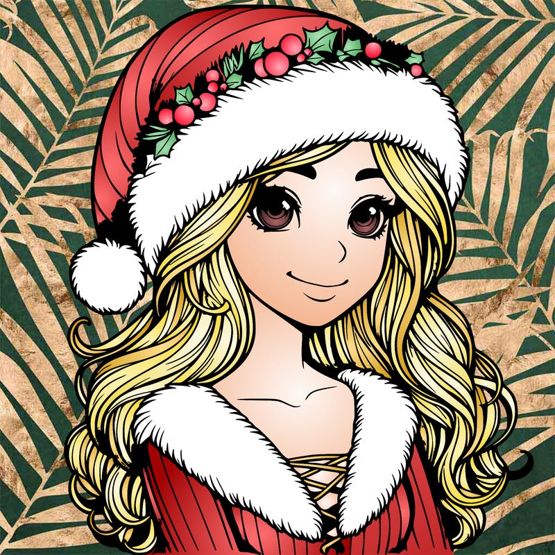 realistic christmas  girl