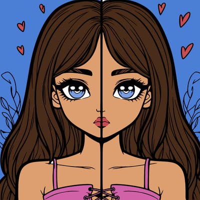 realistic girl split