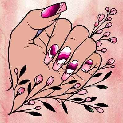 nails with french tip