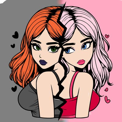 realistic girl split