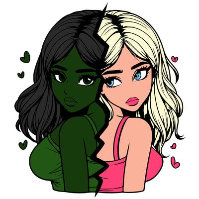 realistic girl split