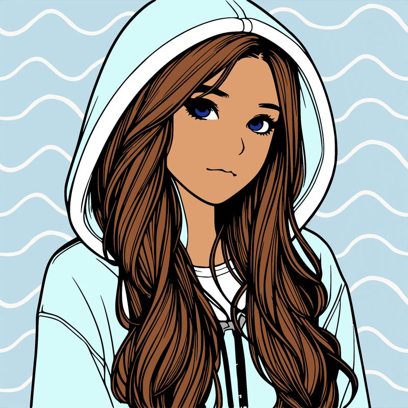 realistic girl with hoodie
