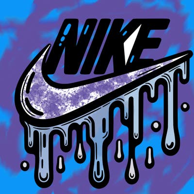 dripping nike logo