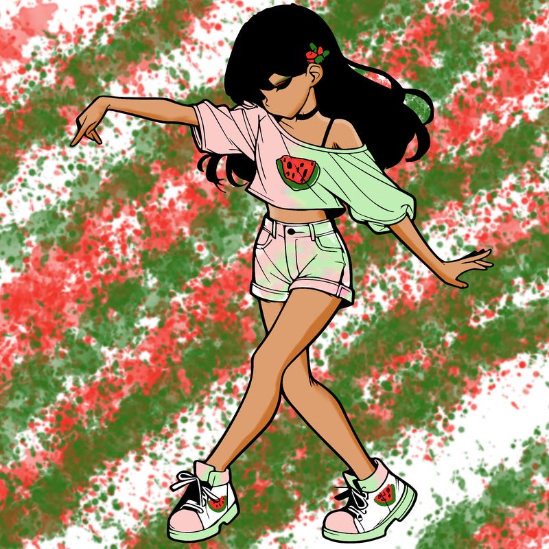 realistic girl danceing