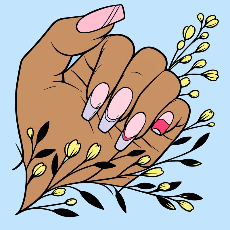 nails with french tip