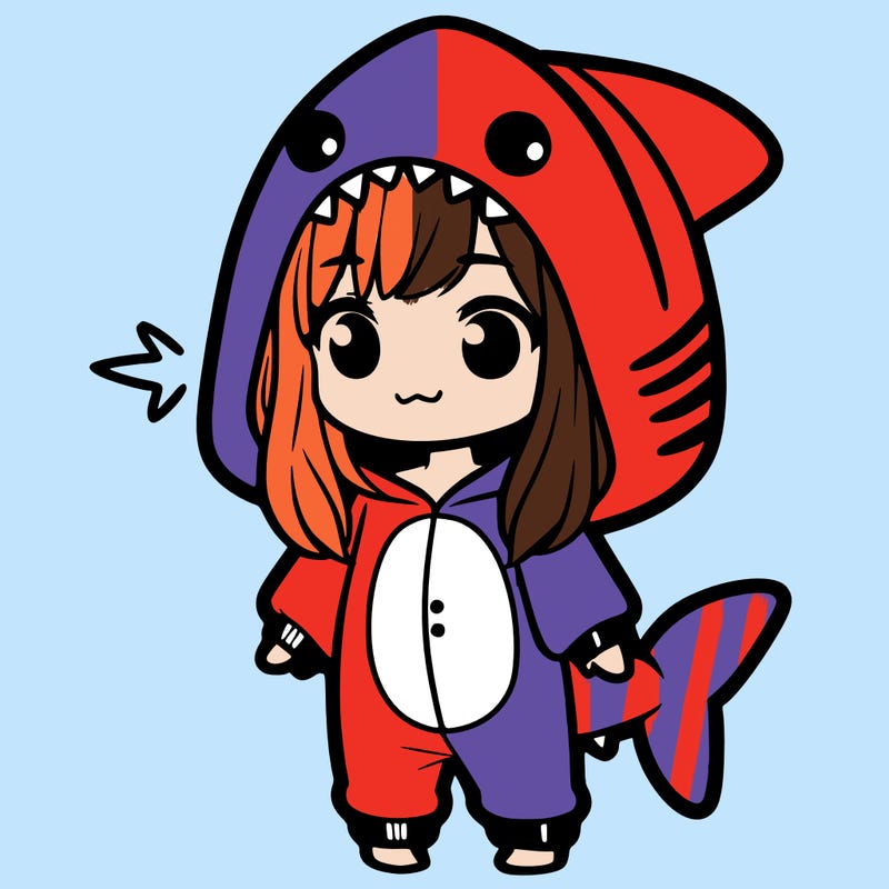 girl in shark onesie