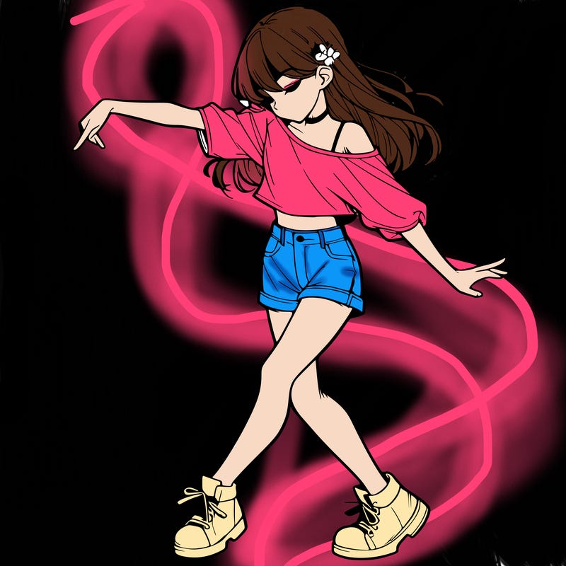 realistic girl danceing