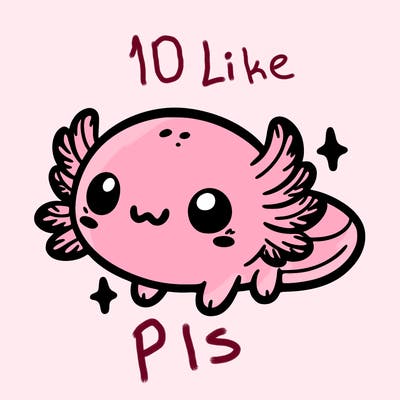 cute easy baby axolotl