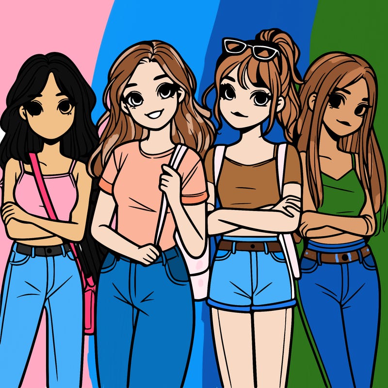 a group of teenage girls
