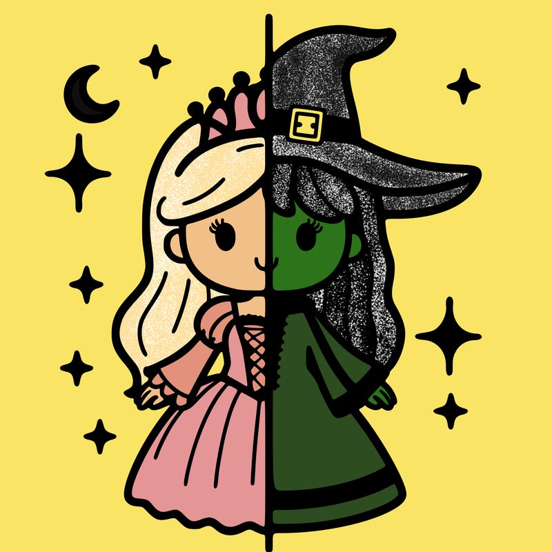 split princess and witch