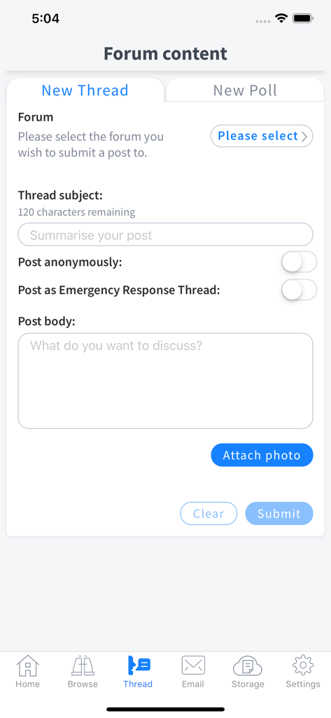 my Doctors.net.uk - Interface for doctors to create a new thread in the medical discussion forum
