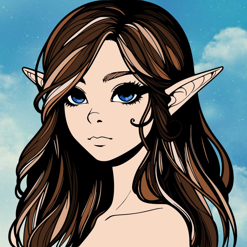 elf girl realistic dark fantasy