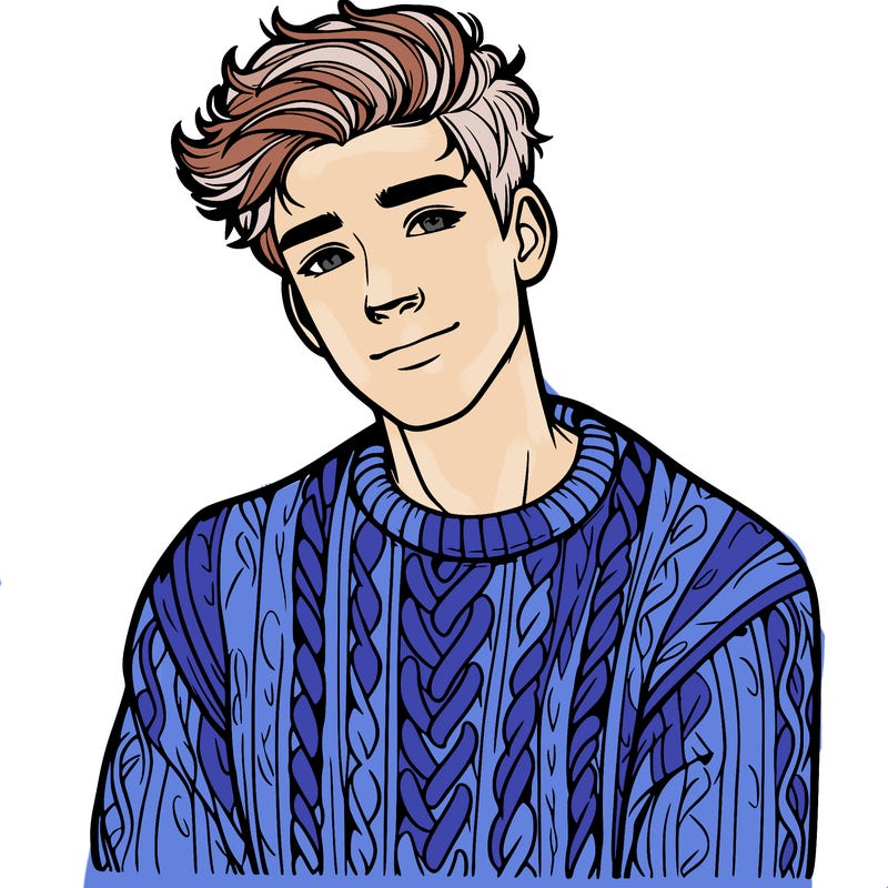 realistic guy with a beautiful jumper