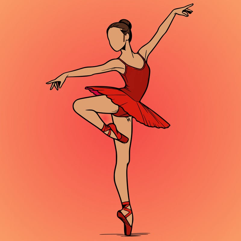 realistic person doing ballet