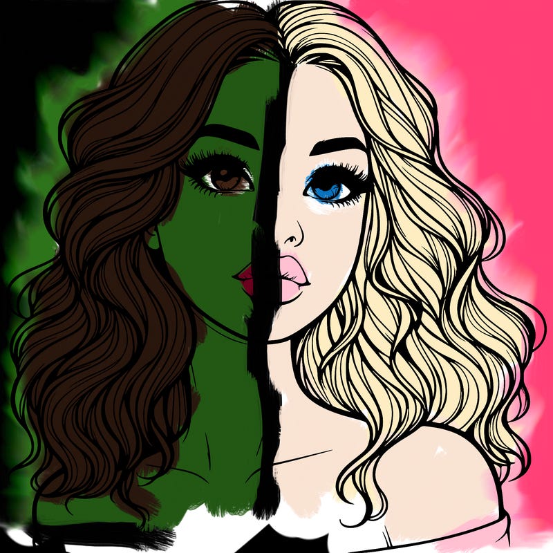 realistic girl with wavy hair and lips