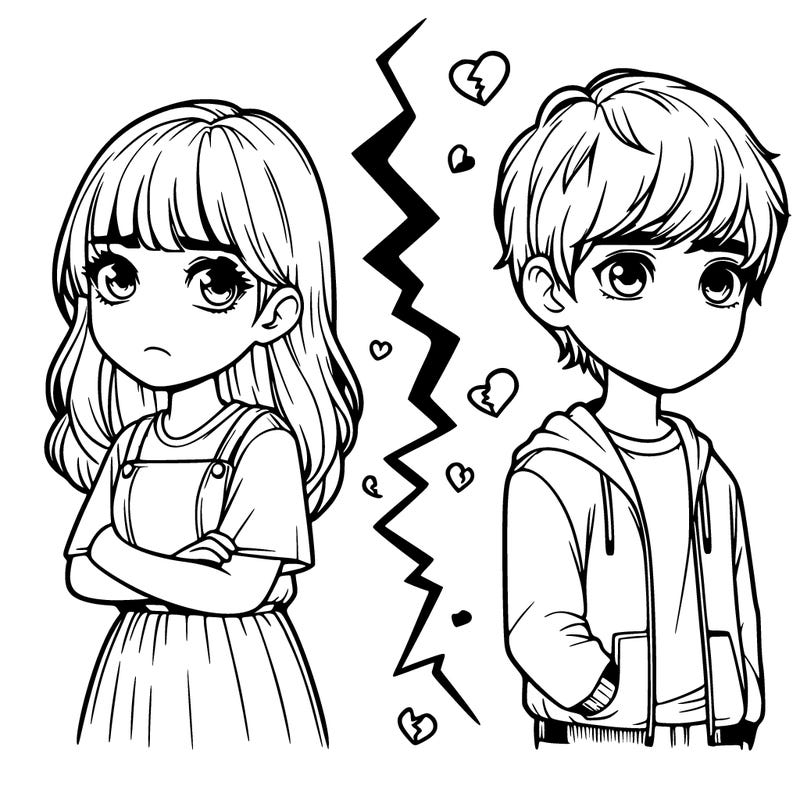 realistic girl and boy break up