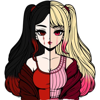 realistic girl split