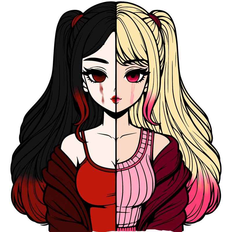 realistic girl split