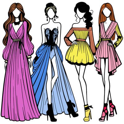fashion models dresses