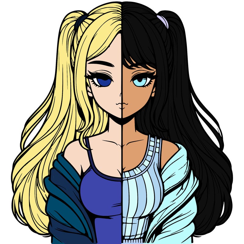 realistic girl split