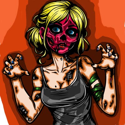 realistic zombie girl