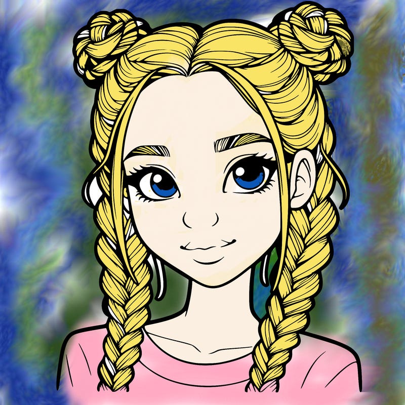 realistic girl with braids