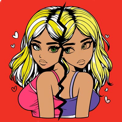 realistic girl split