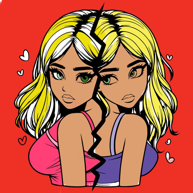 realistic girl split