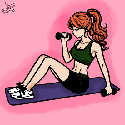 woman working out