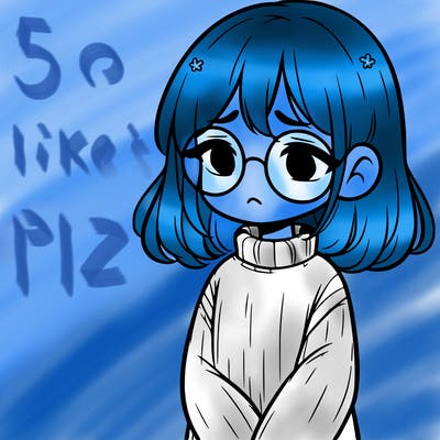 sad girl with glasses in a sweater