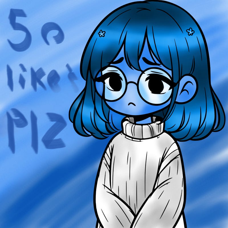 sad girl with glasses in a sweater